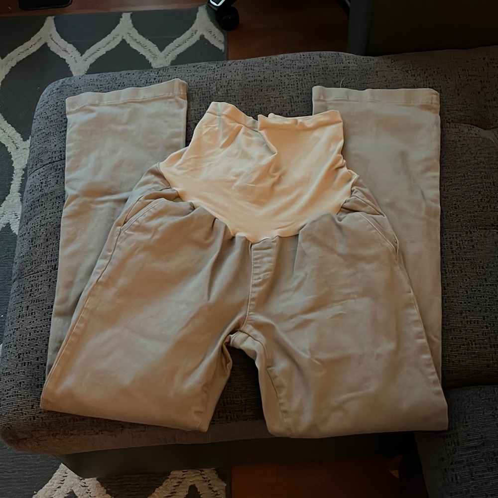 Khaki maternity pant